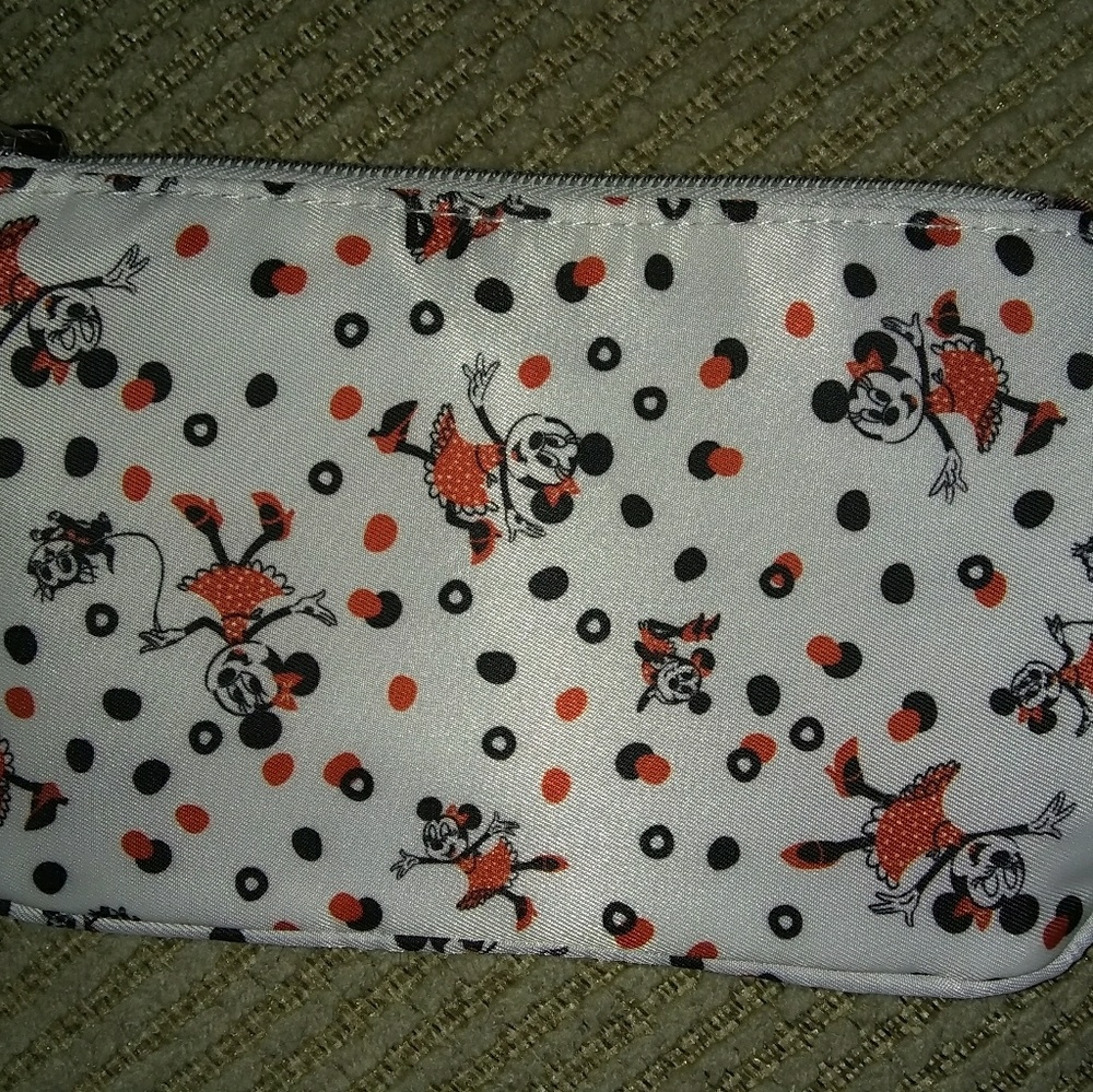 Disney Minnie Mouse canvas bag w/ makeup bag - Picture 5 of 6